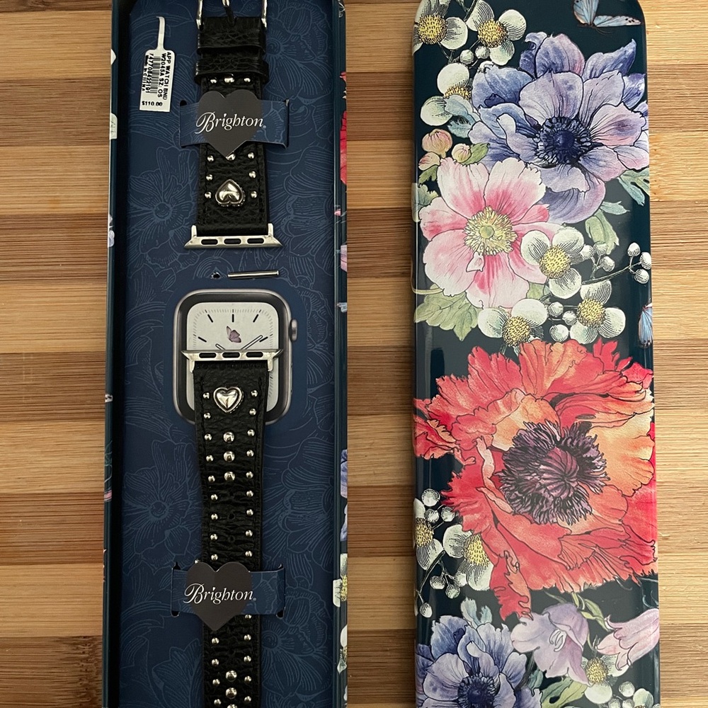Brighton Black Studded Smartwatch Band